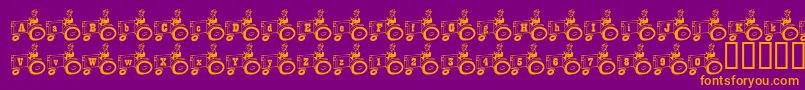 DadsTractor Font – Orange Fonts on Purple Background