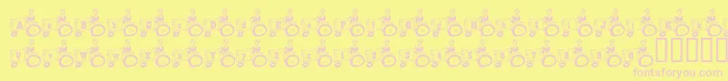 DadsTractor Font – Pink Fonts on Yellow Background