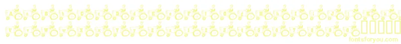 DadsTractor Font – Yellow Fonts on White Background