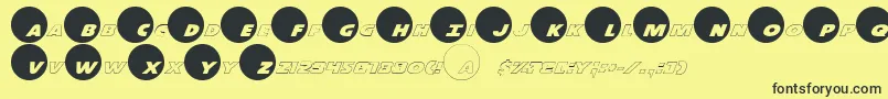 Dot.ComReversePro Font – Black Fonts on Yellow Background