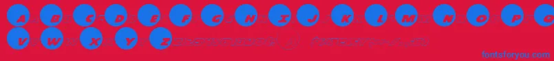 Dot.ComReversePro Font – Blue Fonts on Red Background