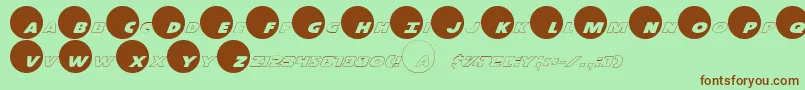 Dot.ComReversePro Font – Brown Fonts on Green Background