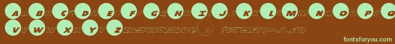 Dot.ComReversePro Font – Green Fonts on Brown Background