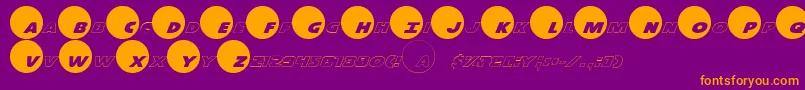 Dot.ComReversePro Font – Orange Fonts on Purple Background