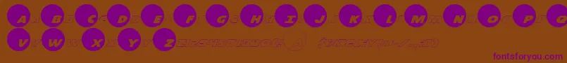 Dot.ComReversePro Font – Purple Fonts on Brown Background