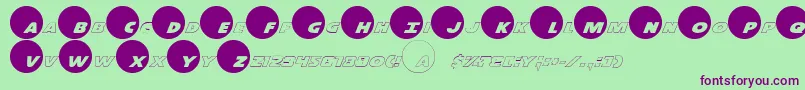 Dot.ComReversePro Font – Purple Fonts on Green Background