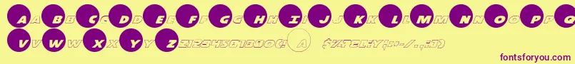 Dot.ComReversePro Font – Purple Fonts on Yellow Background