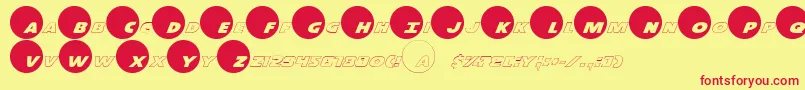Dot.ComReversePro Font – Red Fonts on Yellow Background