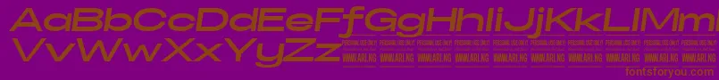 SpecifypersonalExexpbolditalic Font – Brown Fonts on Purple Background