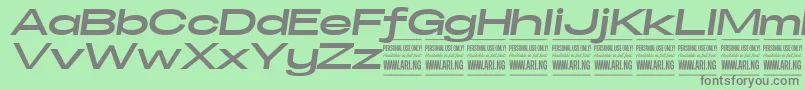 SpecifypersonalExexpbolditalic Font – Gray Fonts on Green Background