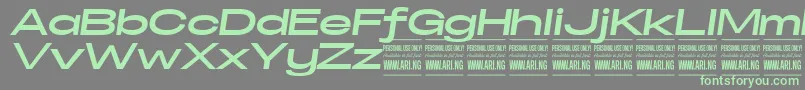 SpecifypersonalExexpbolditalic Font – Green Fonts on Gray Background