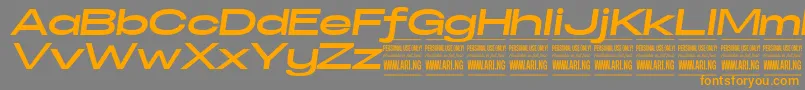 SpecifypersonalExexpbolditalic Font – Orange Fonts on Gray Background