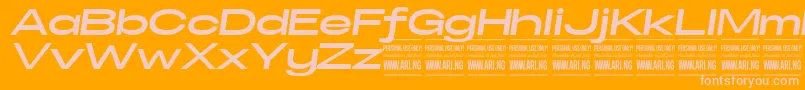 SpecifypersonalExexpbolditalic Font – Pink Fonts on Orange Background