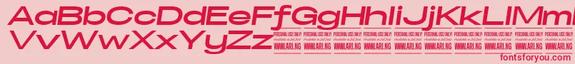 SpecifypersonalExexpbolditalic Font – Red Fonts on Pink Background