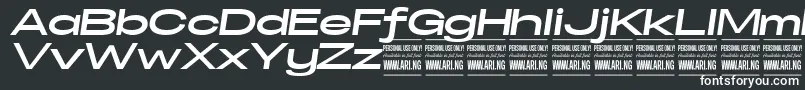 SpecifypersonalExexpbolditalic Font – White Fonts on Black Background