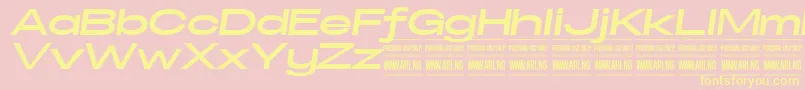 SpecifypersonalExexpbolditalic Font – Yellow Fonts on Pink Background