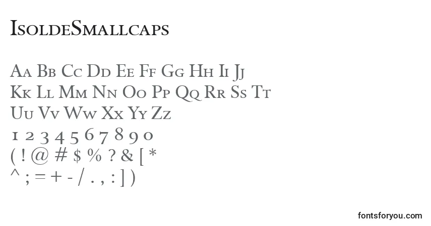 Шрифт IsoldeSmallcaps – алфавит, цифры, специальные символы