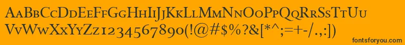 IsoldeSmallcaps Font – Black Fonts on Orange Background