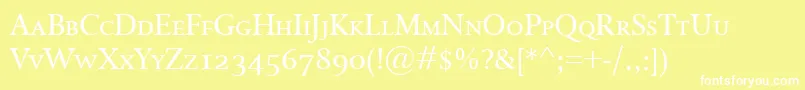 IsoldeSmallcaps Font – White Fonts on Yellow Background