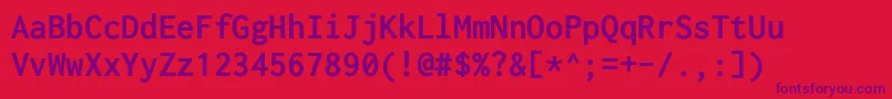 InconsolataBold Font – Purple Fonts on Red Background
