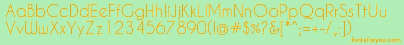 Caviardreams Font – Orange Fonts on Green Background