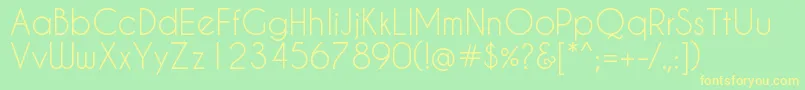 More about Caviardreams Font Caviardreams Font – Yellow Fonts on Green Background