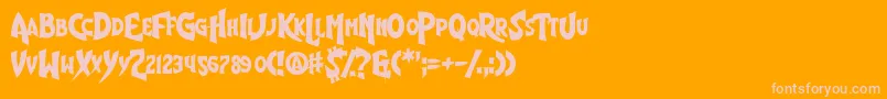 ShinyEyes Font – Pink Fonts on Orange Background
