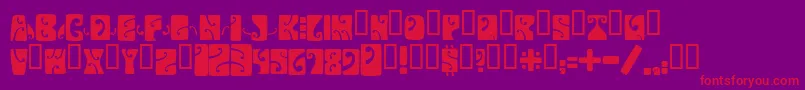 PsychedelicFillmorewesta Font – Red Fonts on Purple Background