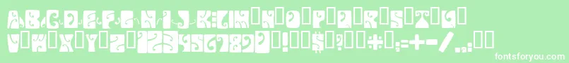 PsychedelicFillmorewesta Font – White Fonts on Green Background