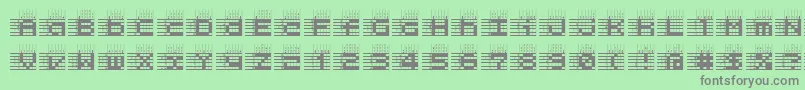 fuente LogicTwentyFiveA – Fuentes Grises Sobre Fondo Verde