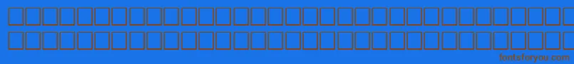 NoldeRegular-Schriftart – Braune Schriften auf blauem Hintergrund