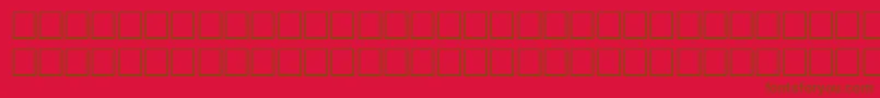 NoldeRegular-Schriftart – Braune Schriften auf rotem Hintergrund