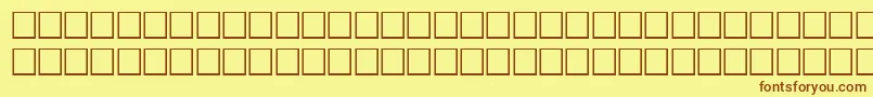 NoldeRegular-fontti – ruskeat fontit keltaisella taustalla