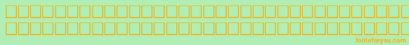 NoldeRegular-Schriftart – Orangefarbene Schriften auf grünem Hintergrund