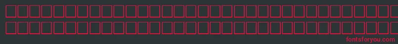 Czcionka NoldeRegular – czerwone czcionki na czarnym tle