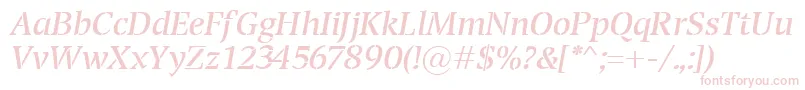 TransportItalic Font – Pink Fonts on White Background