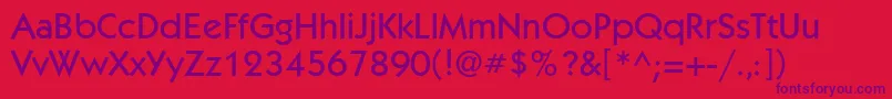 KabelattMedium Font – Purple Fonts on Red Background