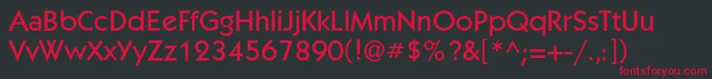 KabelattMedium Font – Red Fonts on Black Background