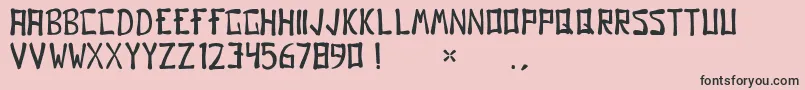 Gomo Font – Black Fonts on Pink Background