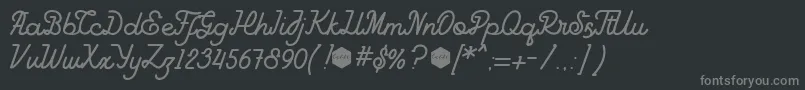 フォントGoodlineFree – 黒い背景に灰色の文字
