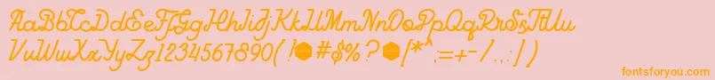 GoodlineFree-Schriftart – Orangefarbene Schriften auf rosa Hintergrund