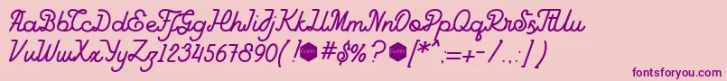 GoodlineFree-Schriftart – Violette Schriften auf rosa Hintergrund