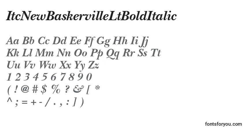 Police ItcNewBaskervilleLtBoldItalic - Alphabet, Chiffres, Caractères Spéciaux