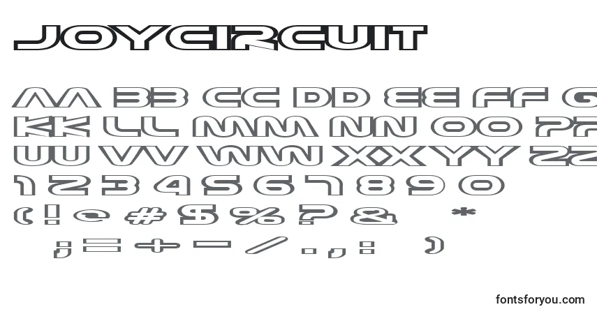 Schriftart JoyCircuit – Alphabet, Zahlen, spezielle Symbole