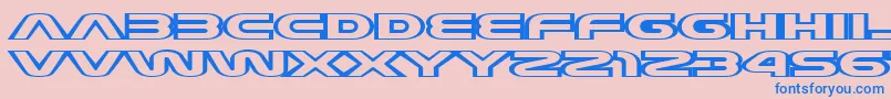 JoyCircuit Font – Blue Fonts on Pink Background