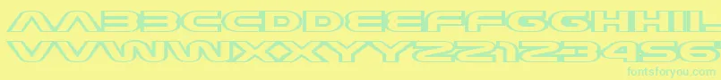 JoyCircuit Font – Green Fonts on Yellow Background