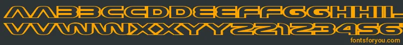 JoyCircuit Font – Orange Fonts on Black Background