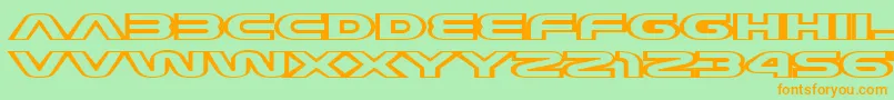 JoyCircuit Font – Orange Fonts on Green Background