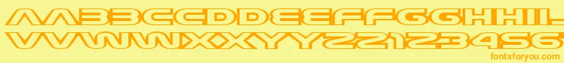 JoyCircuit Font – Orange Fonts on Yellow Background