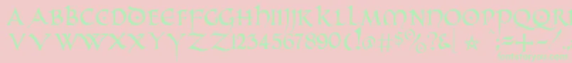 PrUncialAlternateCapitals Font – Green Fonts on Pink Background